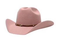 Wool Felt Cowboy Hats With Leather Band COW7143D1_IndiPink