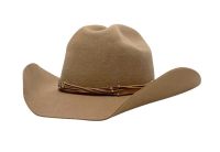 Wool Felt Cowboy Hats With Leather Band COW7143D1_Tan