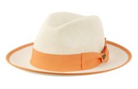 RICHMAN BROTHERS LINEN FEDORA HATS WITH GROSGRAIN BAND F7074