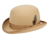 round crown bowler felt fedora hats with grosgrain band HE64