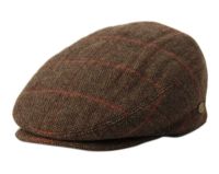 Tweed Herringbone Wool Plaid Ivy Caps W/Cloth Fabric Lining IV7096