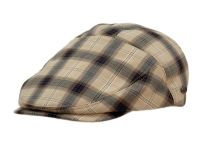 cotton slim fit six panel plaid ivy cap IV7180KHAKI