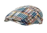 cotton patchwork slim fit six panel plaid ivy cap IV7181-PATCH3
