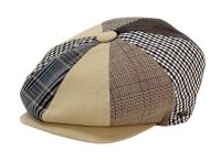 Multi Patch Work Cotton Newsboy Cap NSB7189-PATCH2