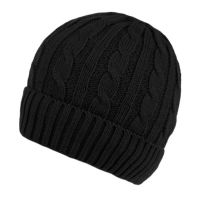 MEN'S CABLE BEANIE WITH SHERPA FLEECE LINING BN2385B