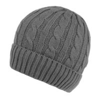 MEN'S CABLE BEANIE WITH SHERPA FLEECE LINING BN2385A