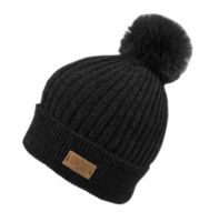 SOLID COLOR CABLE KNIT BEANIE W/POM POM BN4059
