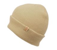 SOLID COLOR WAFFLE KNIT CUFF BEANIE BN4073