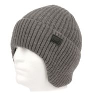 WINTER OUTDOOR CABLE KNIT BEANIE W/EARFLAP & SHERPA LINING BN6093