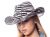 FASHION ZEBRA COWBOY HATS WITH METAL STUDS COW1804