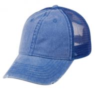 PIGMENT DYED WASHED COTTON TRUCKER CAP WITH MESH CP0333