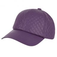 FAUX LEATHER SIX PANEL QUILTED CAP CP2304