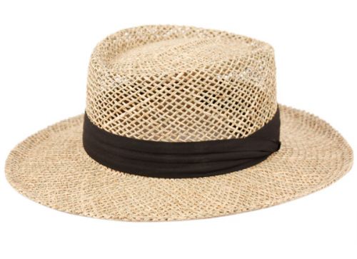 GAMBLER STRAW HATS WITH GROSGRAIN BAND F2272