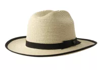 open road braid paper straw fedora hats with fabric band and edge F4009