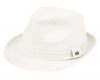 SOLID COTTON FEDORA WITH BAND F4010