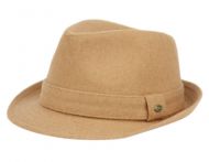 SOLID WOOL FEDORA WITH SELF FABRIC BAND F5032