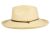 UP BRIM PAPER STRAW FEDORA HATS WITH LEATHER BAND & CHIN CORD F6040