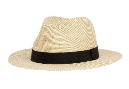PAPER STRAW PANAMA HATS WITH GROSGRAIN BAND F6057