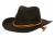 POLY/WOOL FEDORA WITH LEATHER BAND & CHIN STRAP F6073