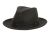 SOLID COLOR WOOL FEDORA W/SELF FABRIC BAND F6077