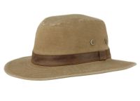 OUTDOOR CANVAS COTTON SAFARI HATS WITH LEATHER BAND F7073