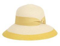 PAPER BRAID STRAW SUN CLOCHE HATS W/CLOTH BAND FL6049