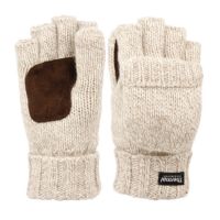 HALF FINGER WOOL KNIT GLOVES WITH COVER & PALM PATCH GL3058