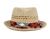 KIDS PAPER STRAW FEDORA HATS WITH FABRIC BAND KF6017
