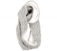 WOOL BLEND CABLE KNIT INFINITY SCARF W/SHERPA LINING SC4051