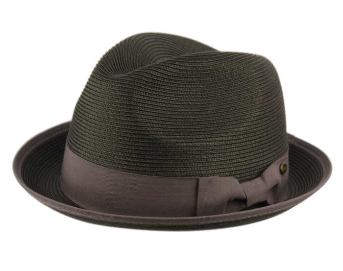 POLY BRAID FEDORA HATS WITH BAND 