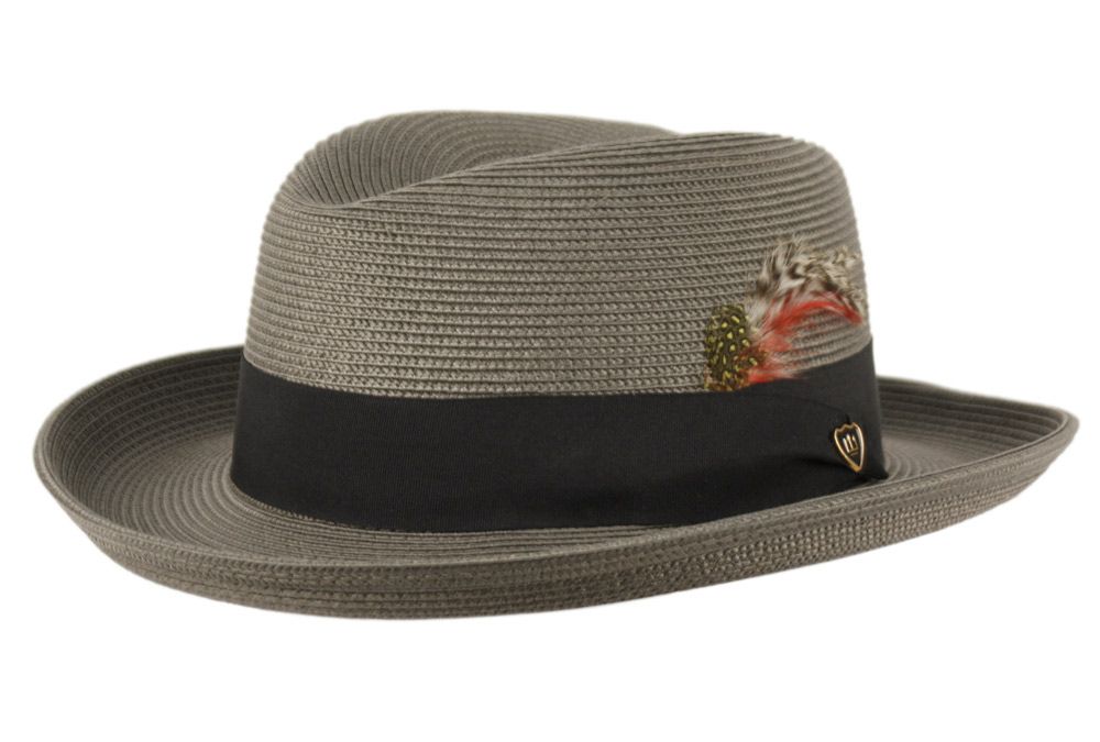 Richman Brothers Homburg Polybraid Fedora Hats With Grosgrain Band