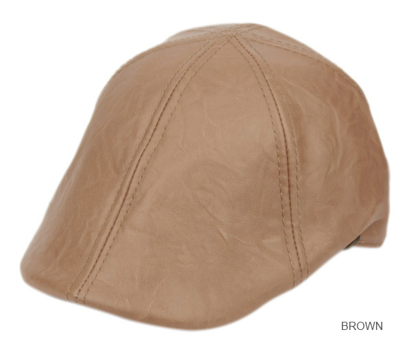 brown leather ivy cap