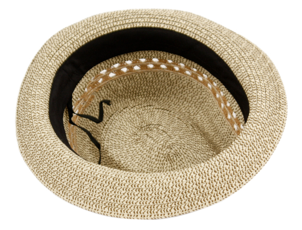 KIDS PAPER STRAW FEDORA HATS WITH FABRIC BAND KF6017 Epoch Fashion